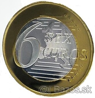 6 euro mince / 0 eurosuvenír. / € mince