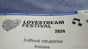 Lovestream 2024 originál vstupenka