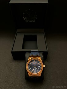 Seiko mod OAK Blue Rose gold