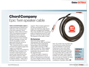 Repro kable Chord Epic Twin 2,5m