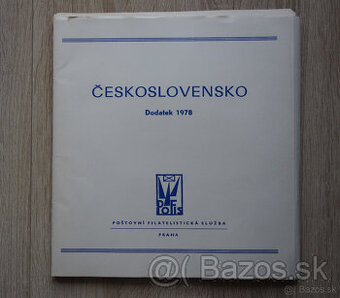 Československo 1978, zbierka, originál albumové listy Pofis