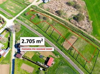 Spišské Vlachy 2.700 m2 pozemok na výstavbu RD – PREDAJ