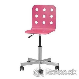 Ikea detská stolička - Jules pink / silver