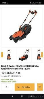 Nová elektrická kosačka black a dacker