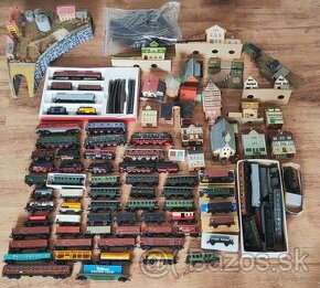 Modelová železnica h0 lokomotívy, vláčiky, vagóny, domčeky