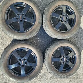 Predám 15" disky Dezent RE dark 6Jx15 5x100, zim.pneu Conti