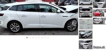 Renault Megane Grandtour 1.3 2018 predám DVERE, ZADNE SVETLA