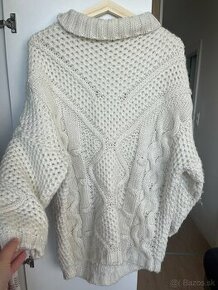 Zara Knit sveter z vrkočovej pleteniny