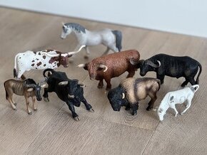 Schleich  zvieratka byk bizon kon