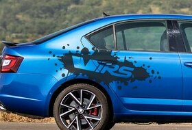 Designový polep Skoda VRS veľký rozstreknutý fľak mud splash