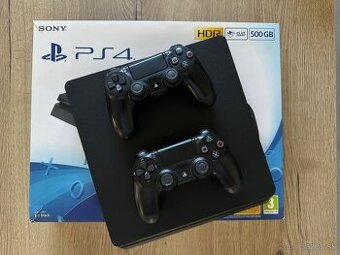 PS4 Slim 500GB + 2 ovládače - 1