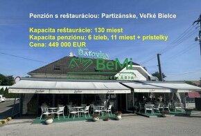 Penzión s reštauráciou – Partizánske                        