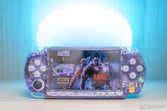 Sony PSP 2004 purple clear 32 GB + custom PS Vita analóg