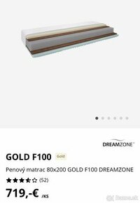 Penovy matrac 80x200 GOLD F100 DREAMZONE - 1