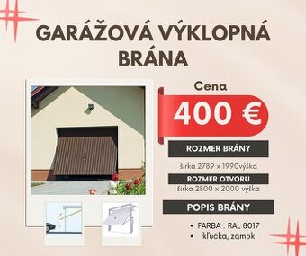 Garážová výklopná brána