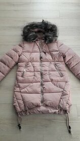 Ružová bunda s kapucňou - 1