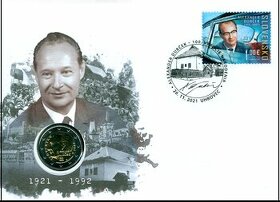 2021 Dubček Dubcek numizmatická obálka FDC