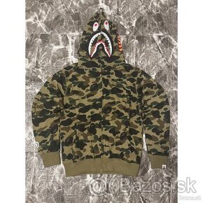 Bape Shark Hoodie Mikina Zelená