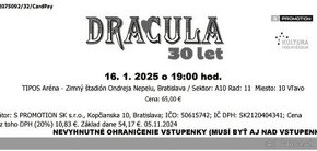 DRACULA muzikál - PREDÁM VSTUPENKY NA DRACULA  V BRATISLAVE