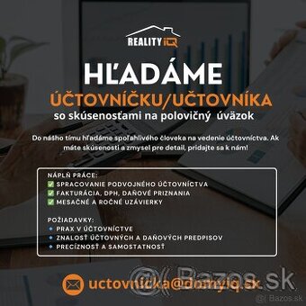 Hľadáme účtovničku