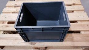 Čierny plastový EURO box 403027 cm - 1