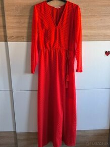 Dlhé červené dámske šaty - 1