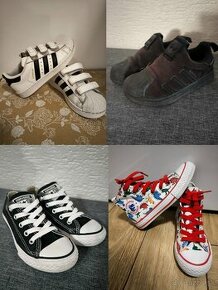 Platenky Converse, tenisky Adidas SuperStar