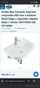 Nnové zabalené Grohe Umývadlo+batéria+sifón komplet pc. 160€