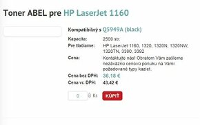 Toner ABEL pre HP LaserJet 1160