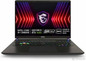 notebook MSI Vector 16, i9 rtx 4080 qhd ddr5