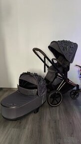 Cybex priam rosegold / simple flower grey 2 kombi