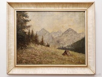 Obraz - Kottner, Vysoké Tatry olej na plátně 80x75