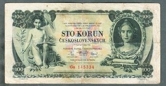 Staré bankovky - 100 korun 1931 - 1