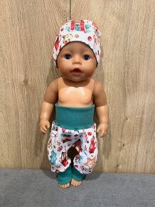 Tepláky s čiapkou pre bábiku BABY BORN - 43 cm, vianoce