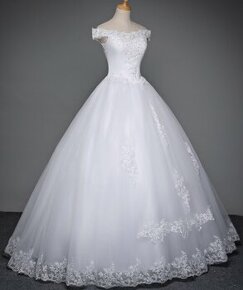 Romantické svadobné šaty,velkost 38 - 1