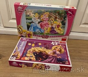 Puzzle -  Frozen, Disney princezné, Spiderman, Na vlásku