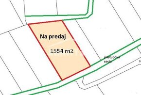 Na predaj rekreačný pozemok 1554 m2 Horné Srnie