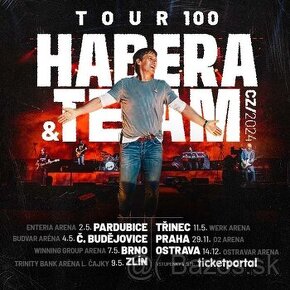 Predám 2 lístky na koncert HABERA&TEAM tour 100-VIP Ostrava