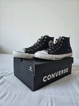 Kožené tenisky Converse CTAS hi black unisex, veľkosť 46,5