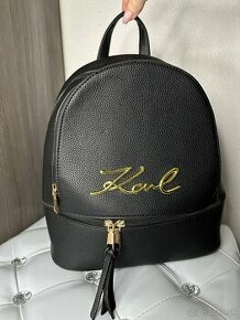 Karl Lagerfeld ruksak čierny zlatý napis - 1