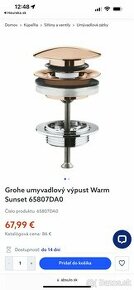 Grohe umyvadlový výpust Warm Sunset