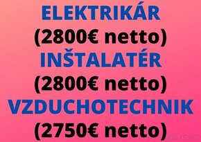 ELEKTRIKÁR - INŠTALATÉR - VZDUCHOTECHNIK