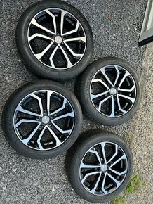 5x115 R17 Hliníkové disky(ako nové) DUNLOP letné pneu - 1