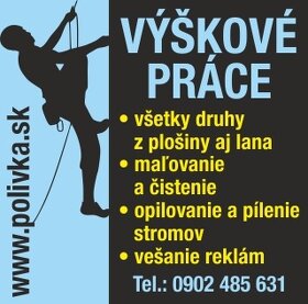 Výškové práce- Západné Slovensko