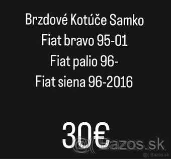 Predam brzdové kotúče Samko