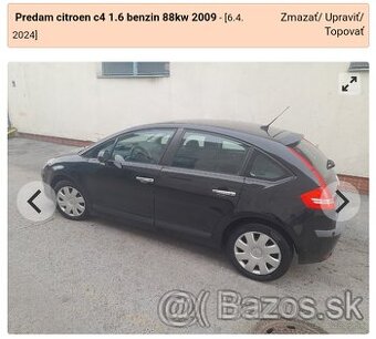 Citroen C4 na diely alebo opravu