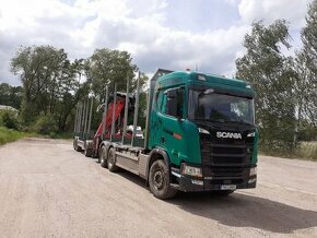 Scania R500 6x4 lesovůz + přívěs UMIKOV - 1