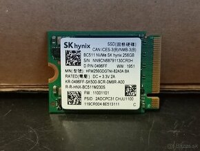 256GB M.2 NVMe SSD 2230 SKHynix