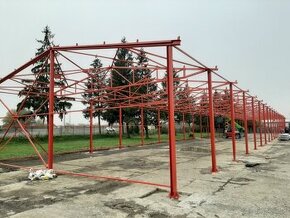 Oceľová konštrukcia haly - priehradová 5x12x42 m