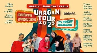 Lístky uragán tour 2025 LEVICE